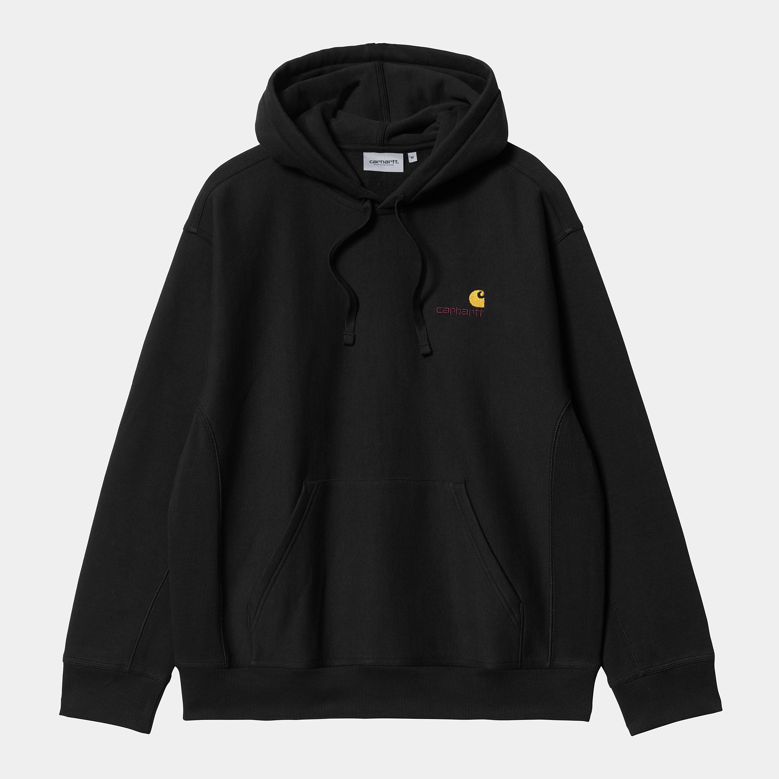 Carhartt WIP Hooded American Script Sweat-Black Black detail view