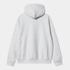 Carhartt WIP Hooded American Script Sweat-Ash Heather Ash Heather back view