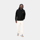 Carhartt WIP Hooded American Script Sweat-Black Black model front view