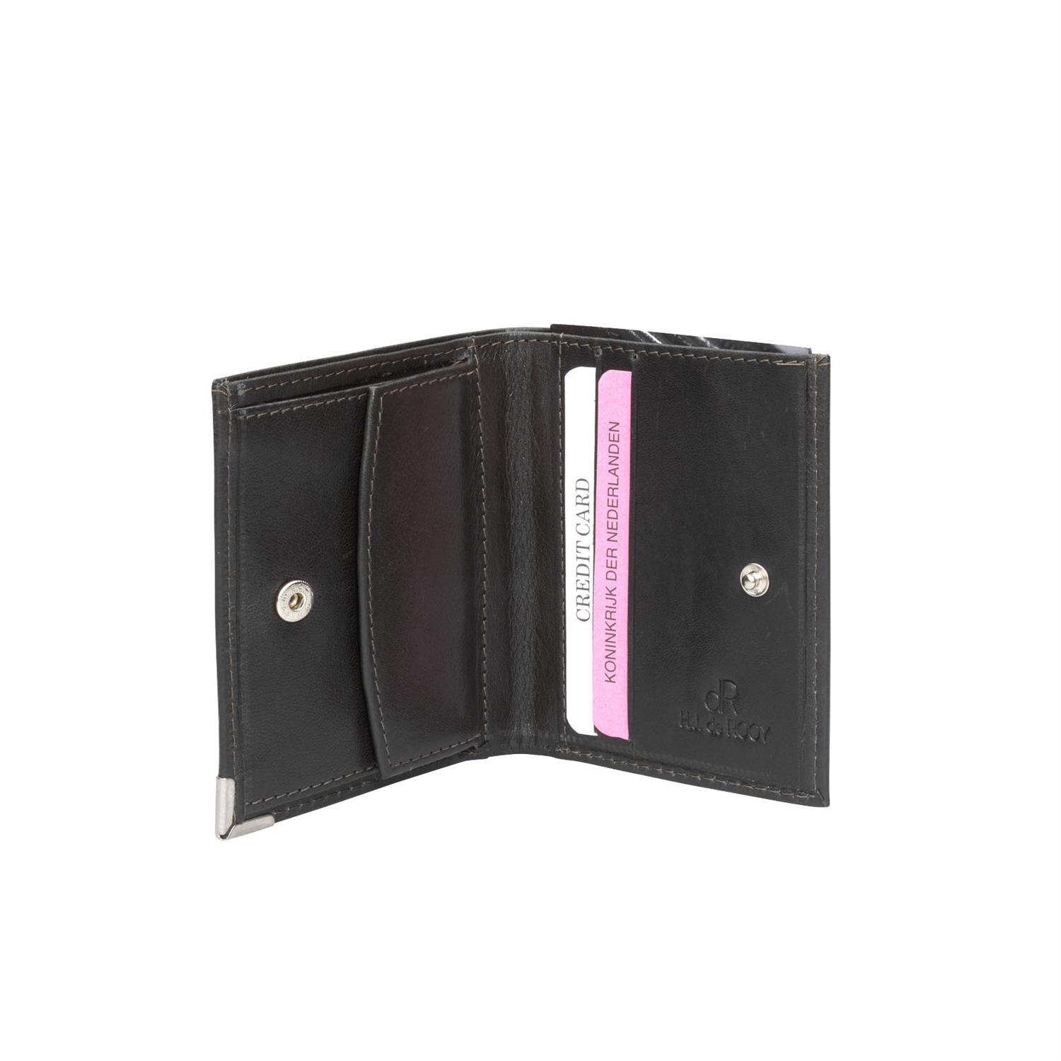 de ROOY Amsterdam Billfold Wallet BLACK flat front view