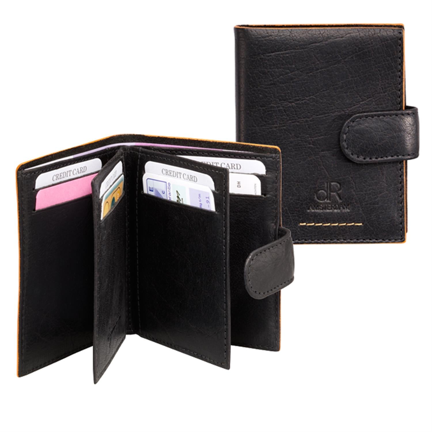 de ROOY Amsterdam Credit Card Holder Wallet CAMEL back view