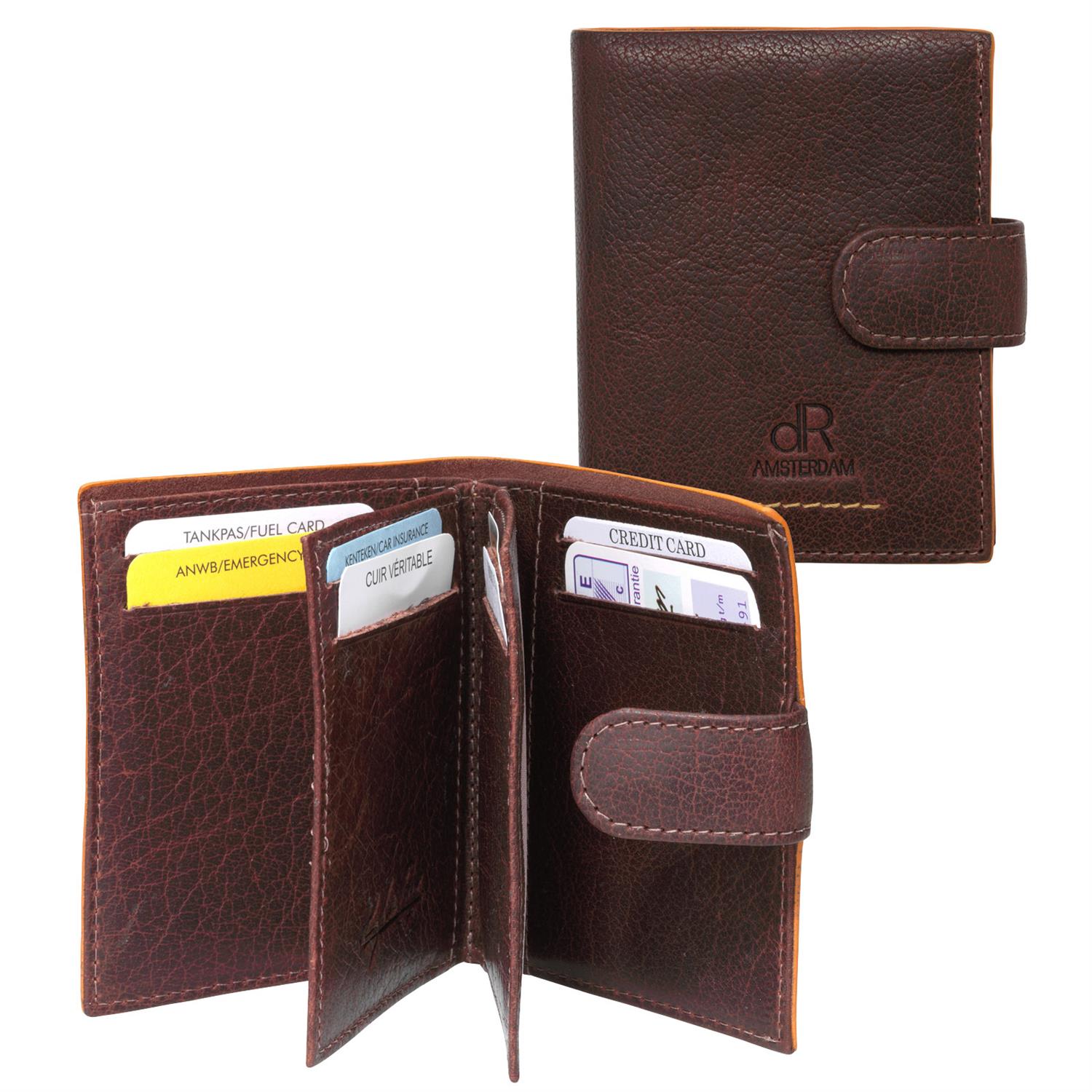 de ROOY Amsterdam Credit Card Holder Wallet CAMEL detail view