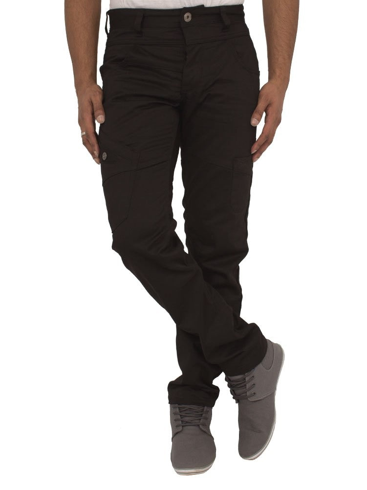 ETO Men's Black Anti Fit Chinos by Eto Black front view