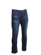 ETO Mens Em538 DSW Tapered Fit Jean by Eto Jeans DARK STONE WASH model front view