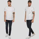 ETO Mens Reflex Super Skinny Dark Stonewash Jeans by Eto Jeans NAVY front view