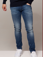 ETO EM624 Light Stone Wash Slim Stretch Jean Light Stone Wash front view