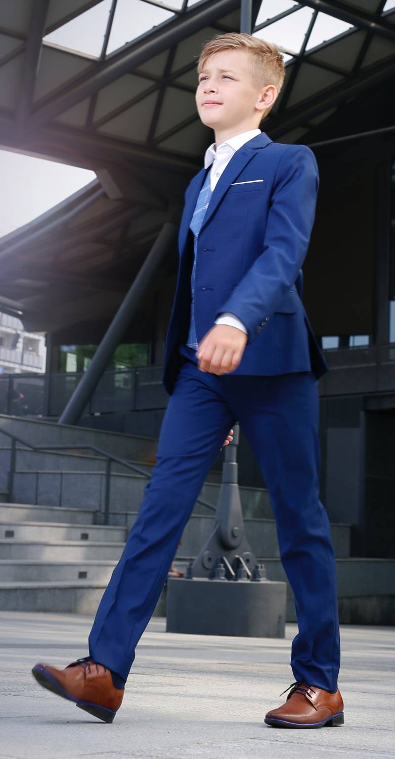 STANDAR Diego Boy's 3 Piece Suit Blue BLUE front view
