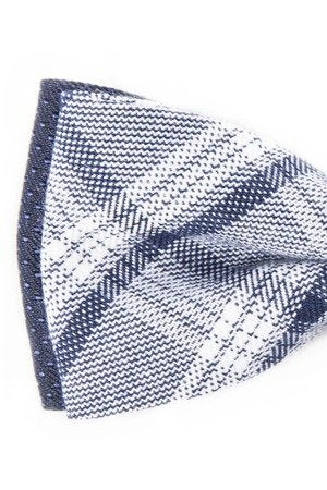 STANDAR Enzo Boy's Bow Tie Set Navy Check model front view