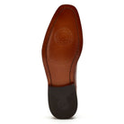 BASE LONDON Havisham Tan Washed Brogue Shoe Tan back view