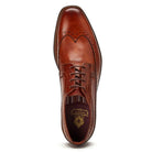 BASE LONDON Havisham Tan Washed Brogue Shoe Tan side view