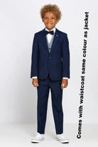 Benetti Boyswear Hogan Boys 3 Piece Suit by Benetti PETROL front view
