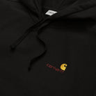Carhartt WIP Hooded American Script Sweat-Black Black side view