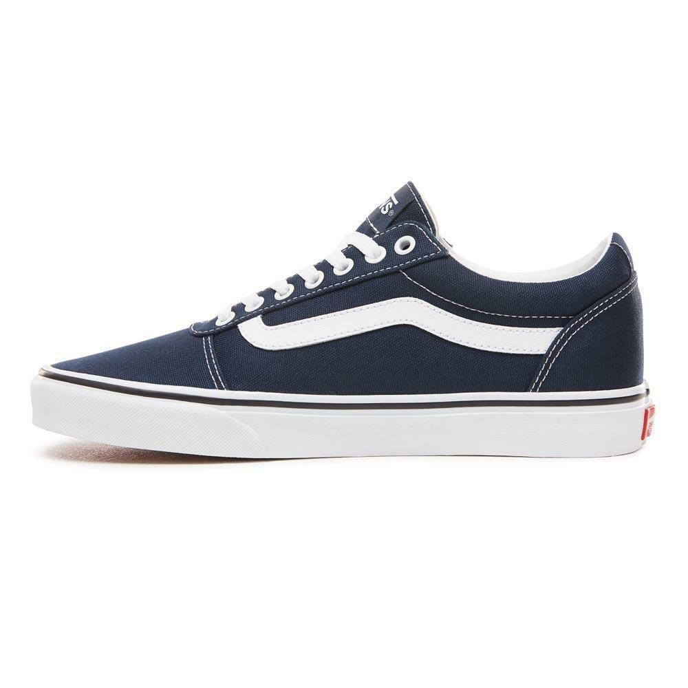 Youths YT Ward Canvas Mid Blue White Trainer-Reverse view