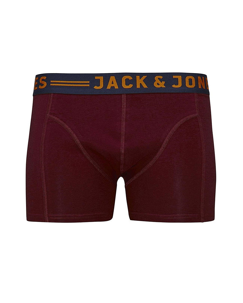 JACK & JONES Lichfield Trunks 3 Pack by Jack Jones Burgandy model front view