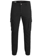 JACK & JONES Paul Flake 542 Black Cargo Pant BLACK front view