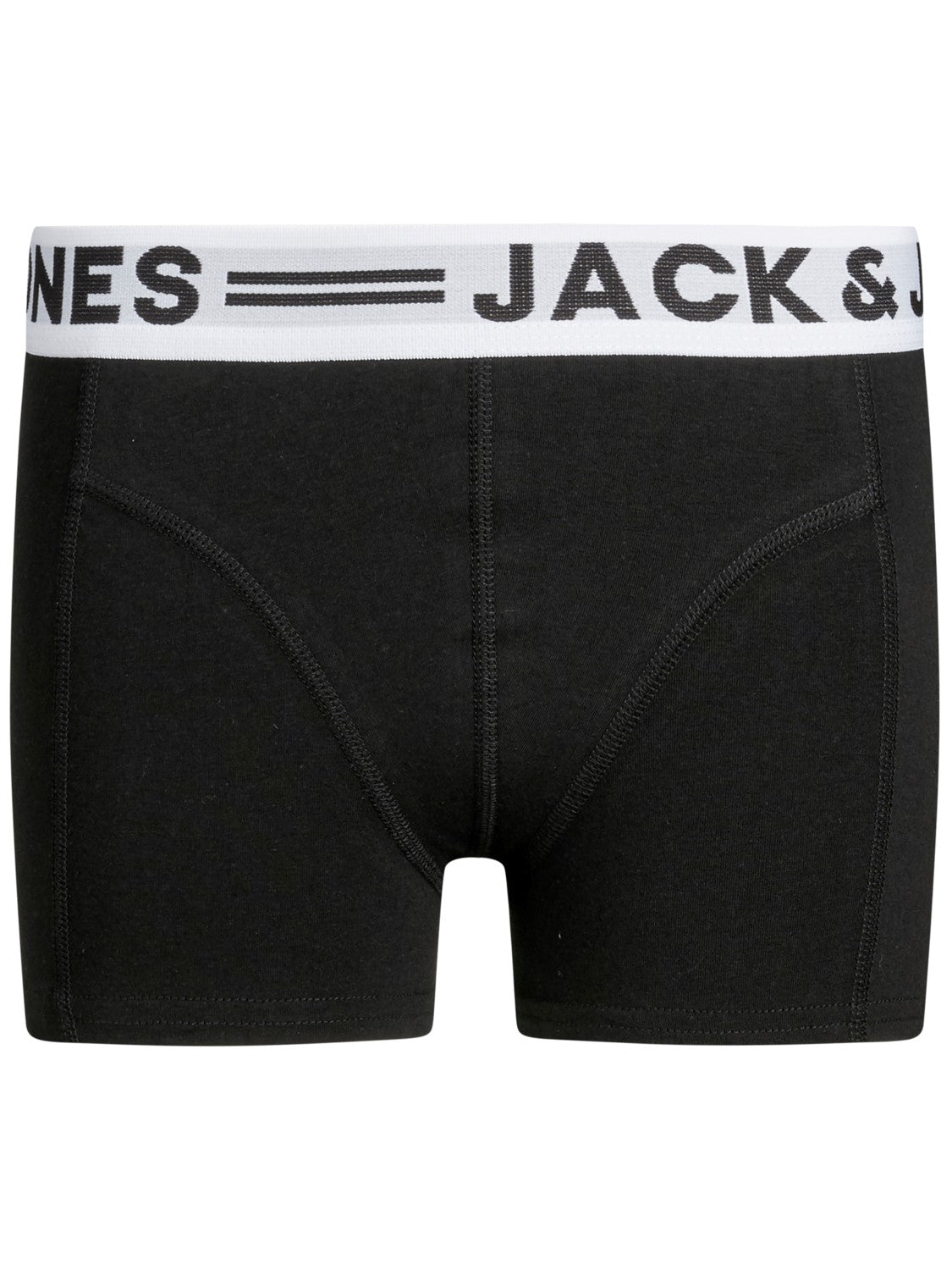 Jack Jones Youths Junior Boy 3 Pack Boxers Grey/Black/White model front view