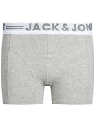 Jack Jones Youths Junior Boy 3 Pack Boxers Grey/Black/White detail view