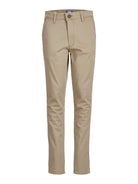 Jack Jones Youths Marco Bowie Junior Chino Beige model front view