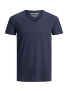 JACK & JONES Basic V Tee by Jack Jones Core WHITE back view