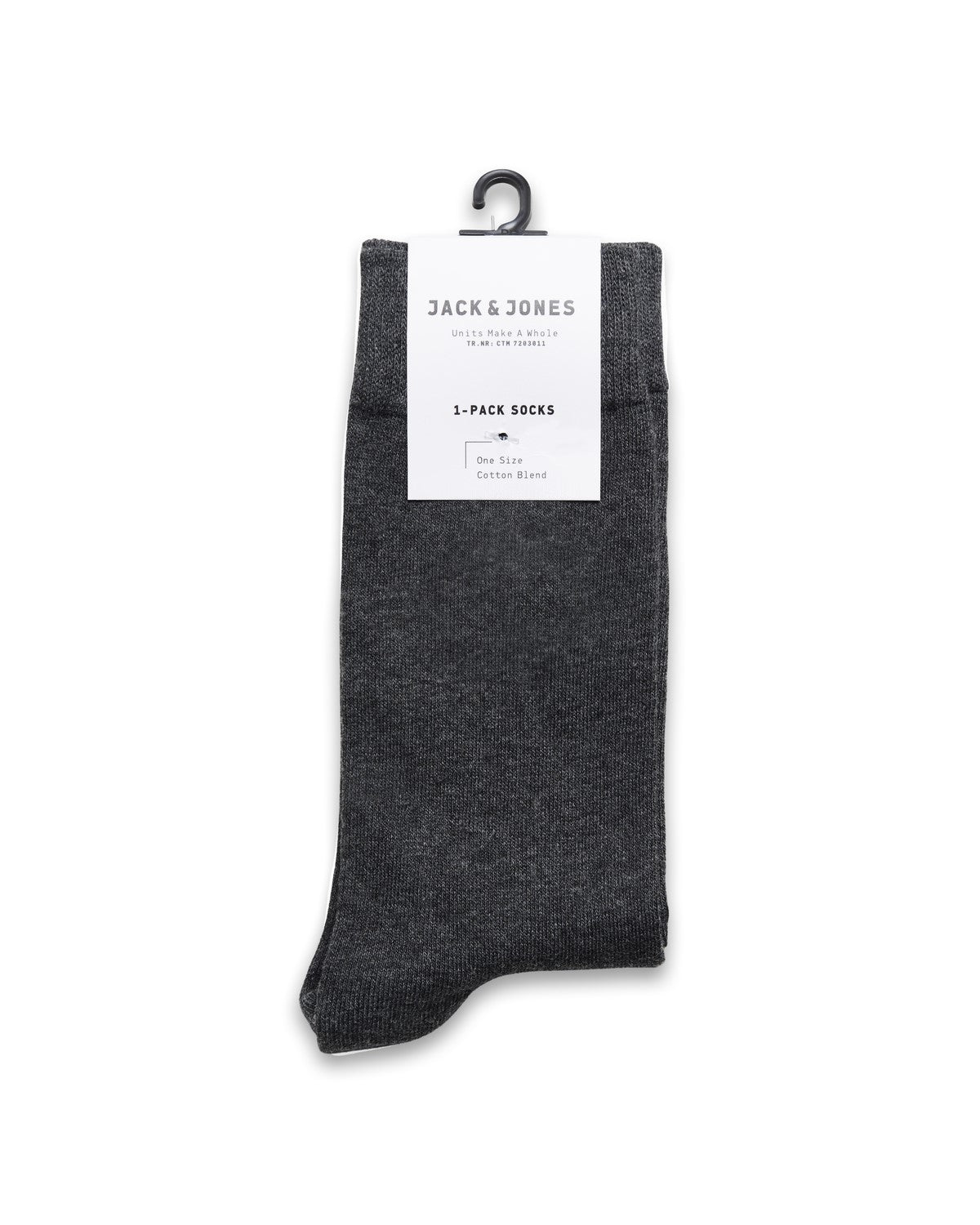 JACK & JONES JJJens Sock Dark Grey detail view