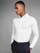 JACK JONES PREMIUM Super Slim Stretch Parma Shirt CASHMERE BLUE alternate view