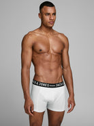 JACK & JONES Sense 3 Pack Boxers by Jack Jones BLACK/BLACK model front view