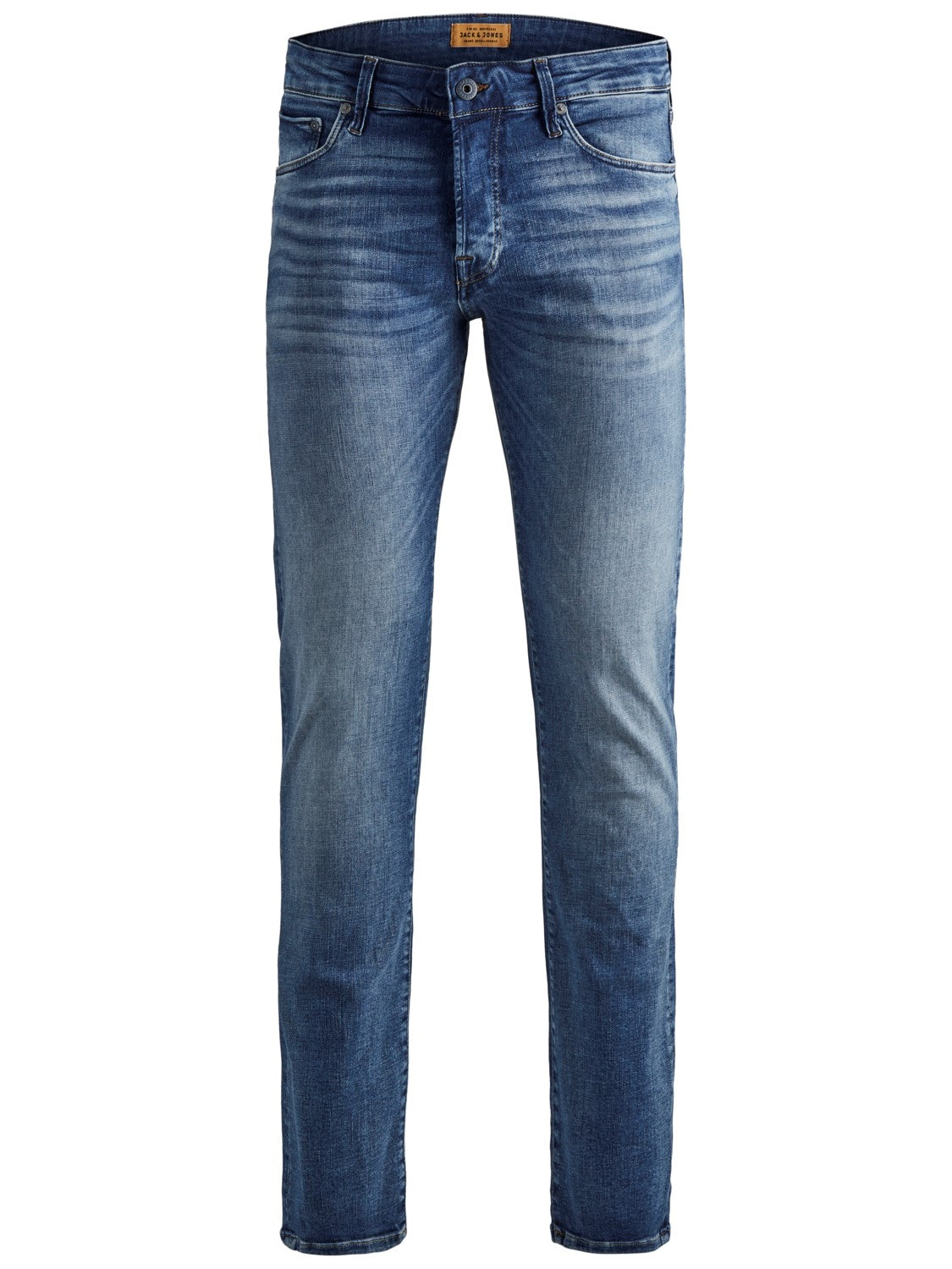 JACK & JONES Glenn Icon 357 Slim Jean BLUE DENIM model front view