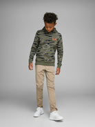 Jack Jones Youths Marco Bowie Junior Chino Beige flat front view