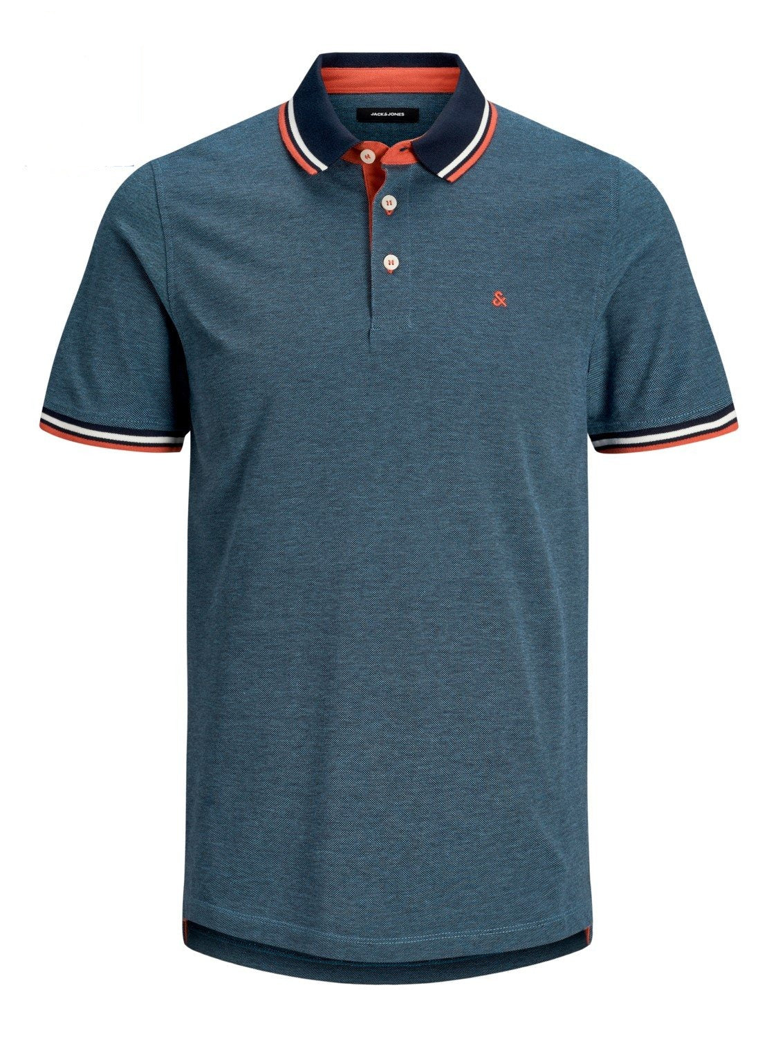 JACK & JONES Paulos Polo Short Sleeve Port Royal flat front view