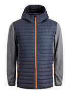 JACK & JONES Jack & Jones Multi Quilted Jacket NAVY BLAZER model front view