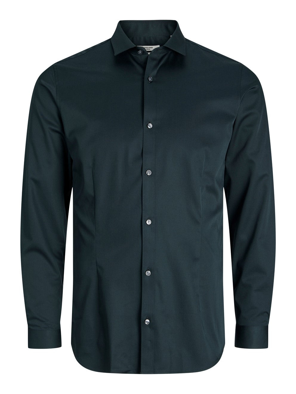 Men's Super Slim Stretch Parma Shirt/Forest Green-Ghost Front View