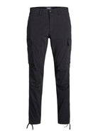 JACK & JONES Ace Tucker Black Cargo Pants BLACK detail view