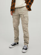 JACK & JONES Ace Tucker Cargo Pants Dune front view