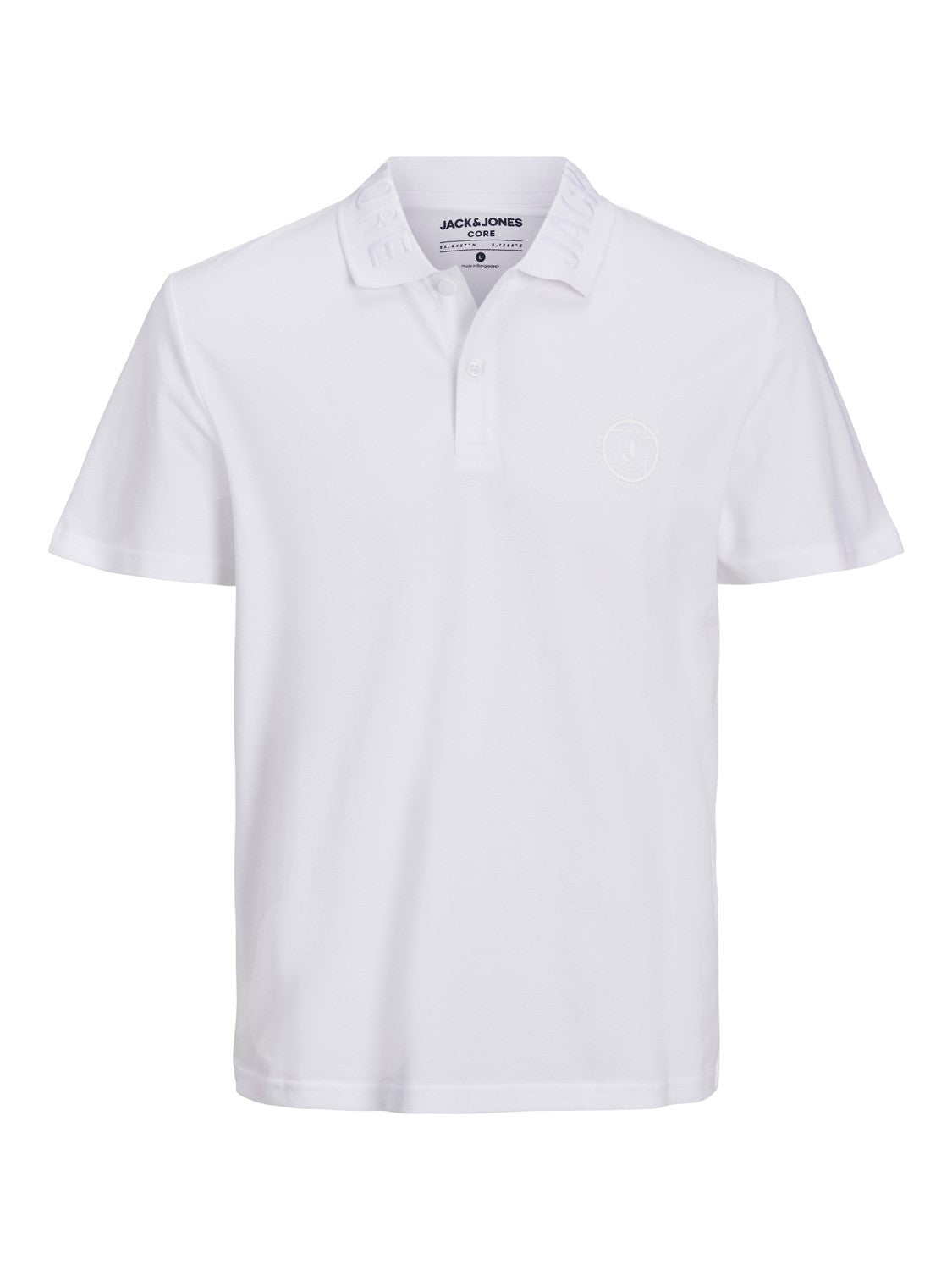 Chain Short Sleeve White Polo Shirt