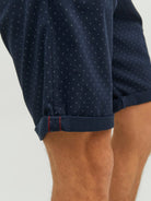 JACK & JONES Bowie Navy Printed Shorts Navy Blazer back view