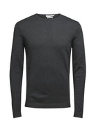 JACK JONES PREMIUM Premium Cashmere Luke Crew Knit Maritime Blue front view