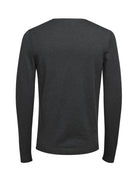 JACK JONES PREMIUM Premium Cashmere Luke Crew Knit Maritime Blue model front view