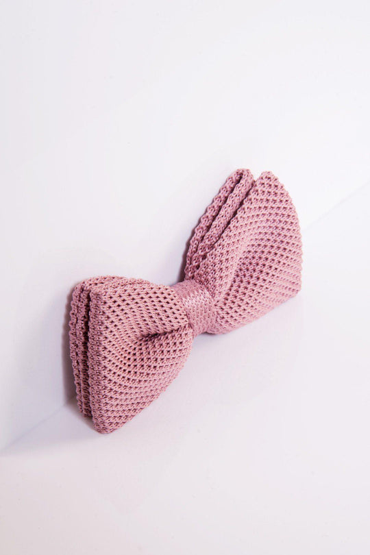 Knitted Blush Pink Men's Bowtie