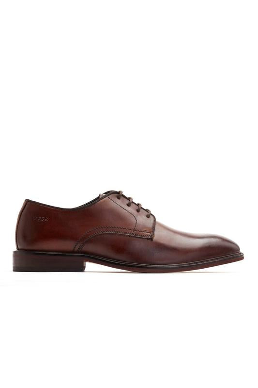 BASE LONDON Keaton Lace-Up Shoe - Brown Washed Brown Washed front view