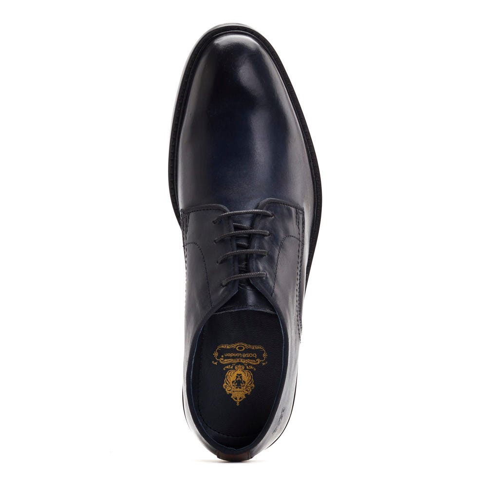 BASE LONDON Keaton Lace-Up Shoe - Navy Washed Navy Washed back view