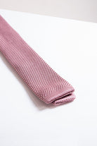 MARC DARCY Knitted Blush Pink Tie by Marc Darcy BLUSH PINK model front view