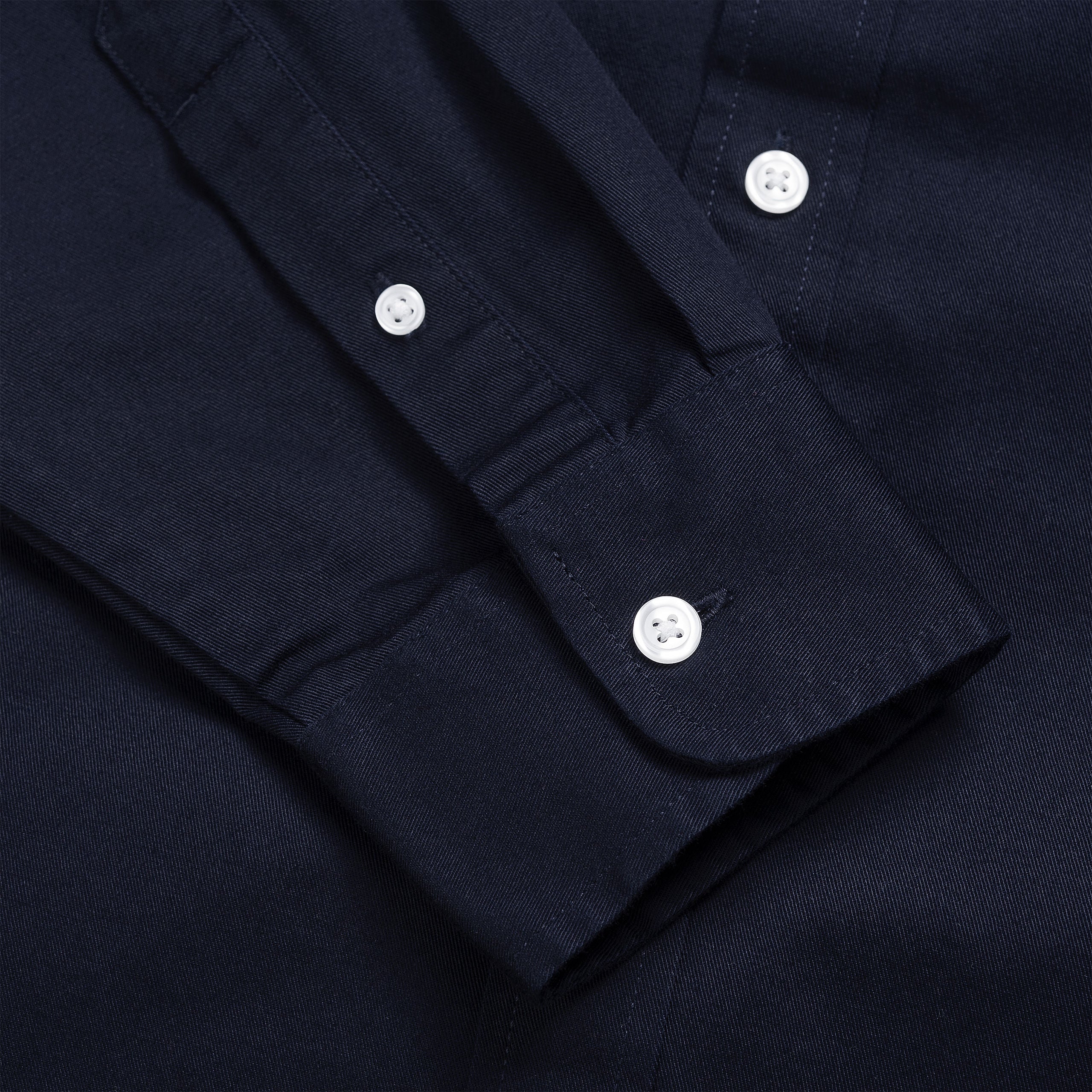 Men's Long Sleeve Madison Shirt-Dark Navy / Wax-Cuff View