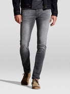 JACK & JONES Liam 010 Skinny Fit Denims by Jack Jones GREY front view