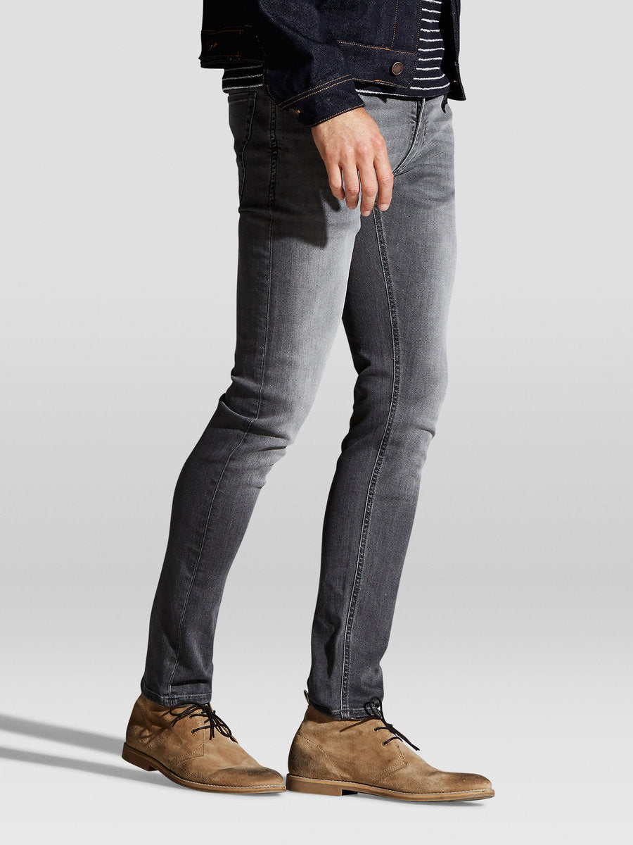 JACK & JONES Liam 010 Skinny Fit Denims by Jack Jones GREY model front view