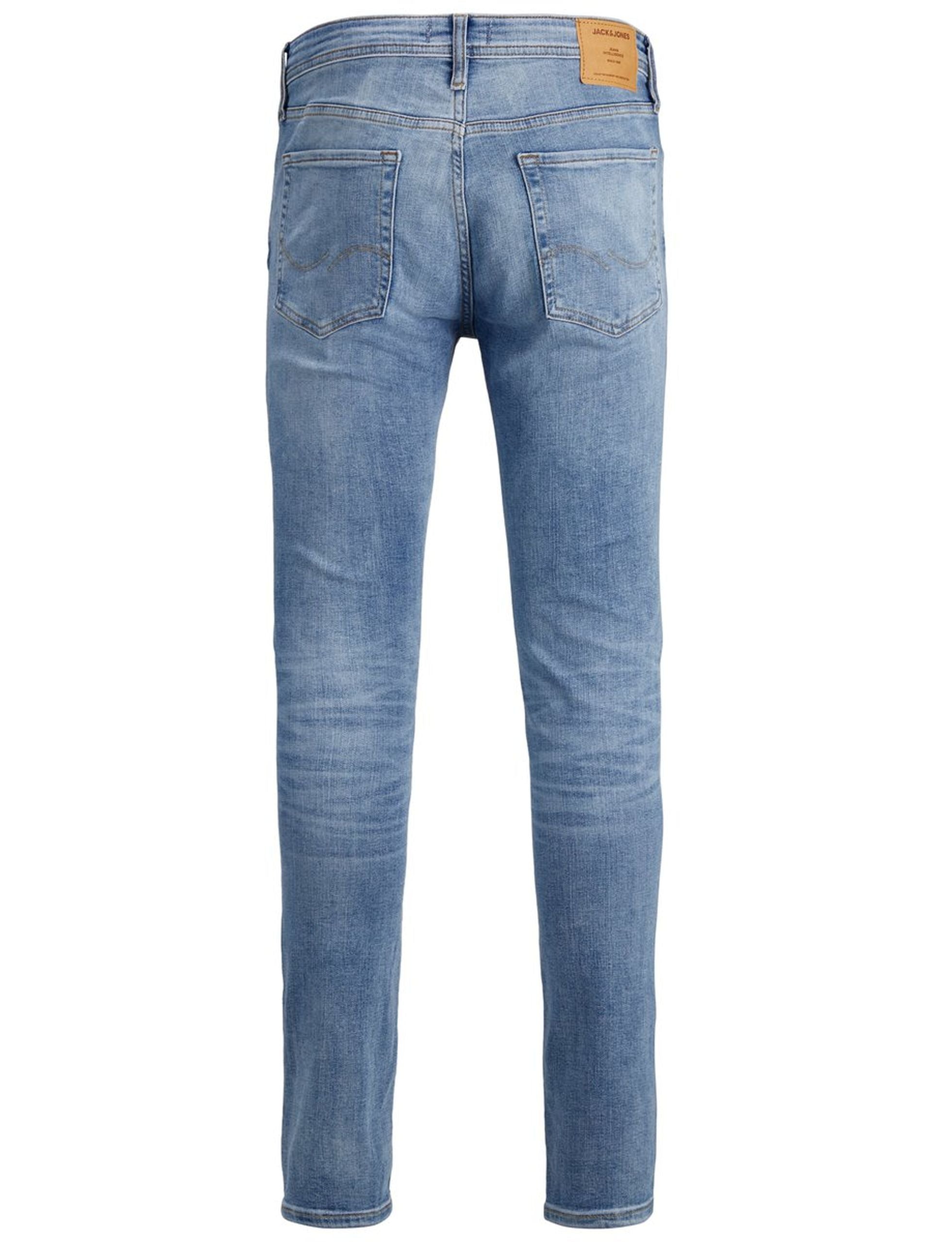 JACK & JONES Liam 792 Light Blue Skinny Jean Light Blue Denim model front view