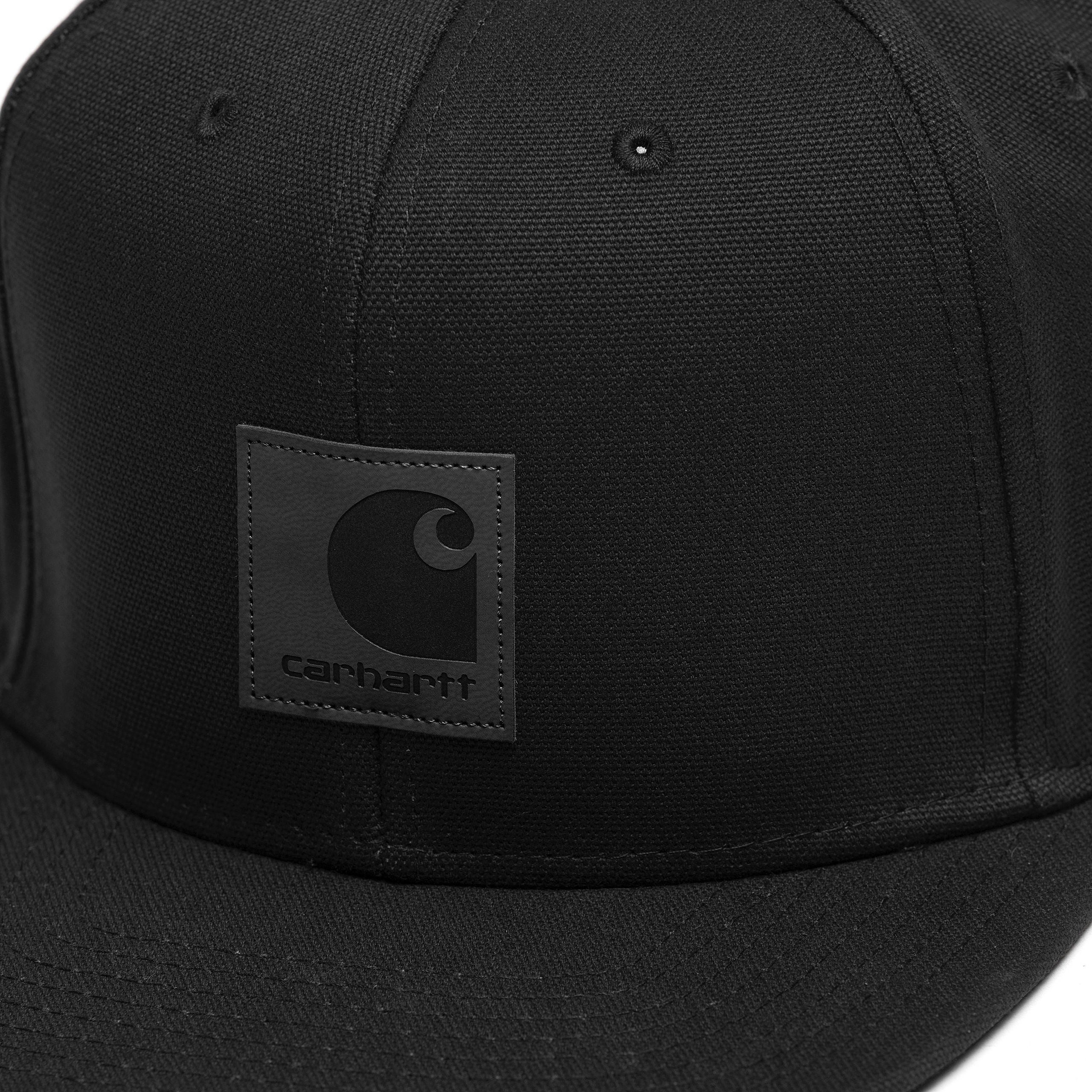 Carhartt Logo Black Cap-Logo close up view
