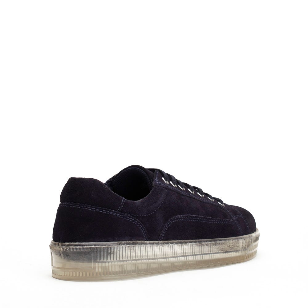 BASE LONDON Neon Navy Suede Trainer NAVY SUEDE detail view