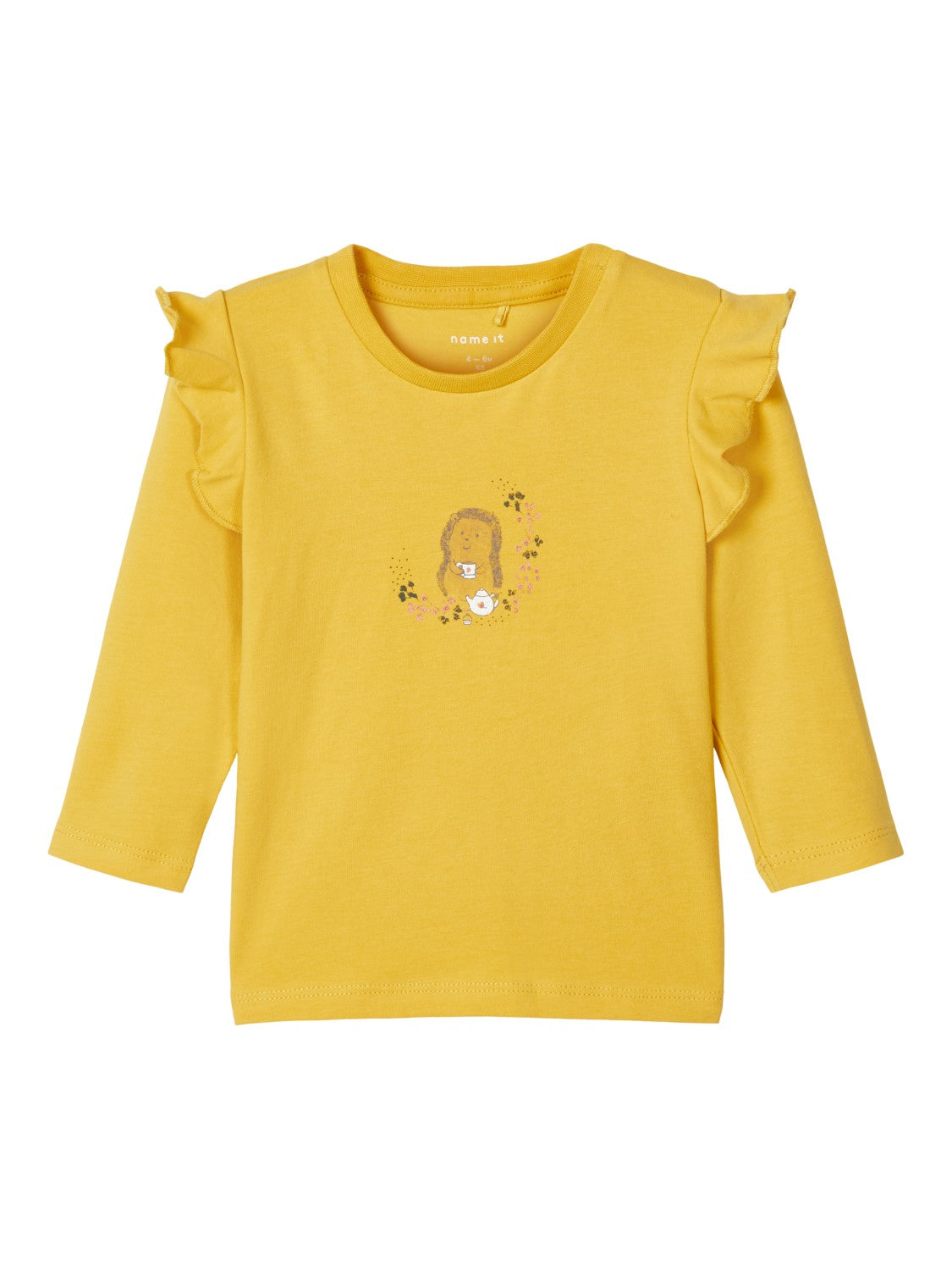 NAME IT Karen Long Sleeve Top Mustard front view
