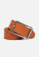 JACK & JONES Brad Leather Belt Black front view
