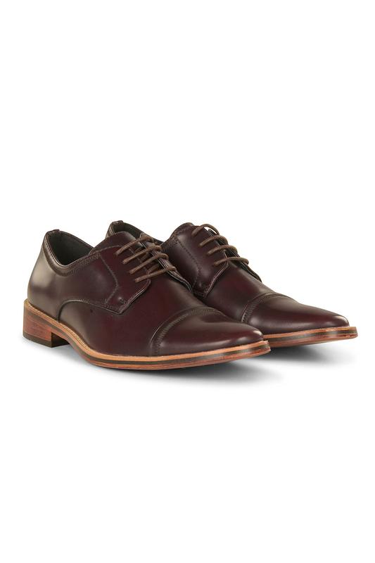Goor Boyswear Boys Formal Toe Cap Oxblood Shoe-Goor-996 Oxblood front view